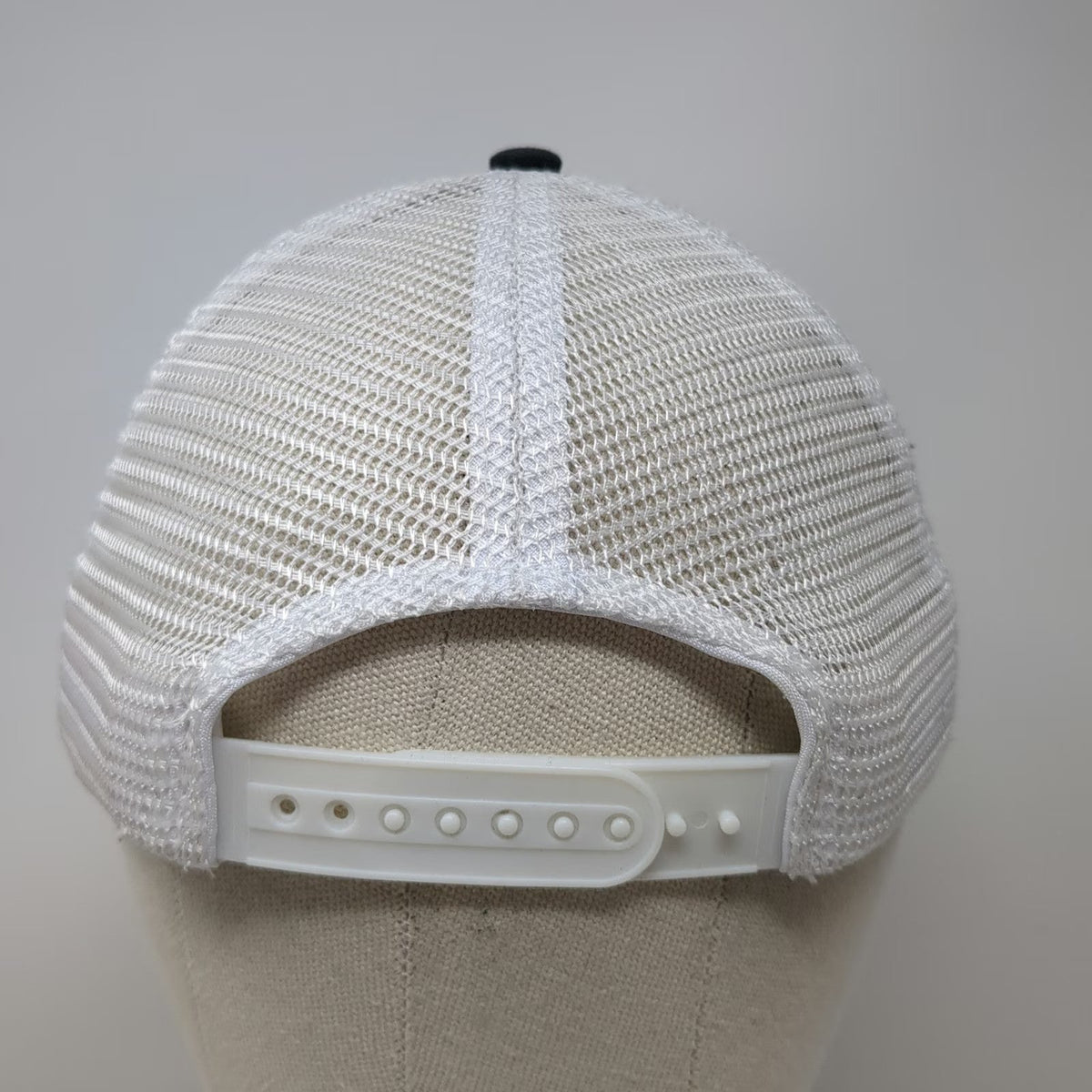 J Hats Trucker Hat Black White One Size Wyoming Bucking Horse Mesh Snapback