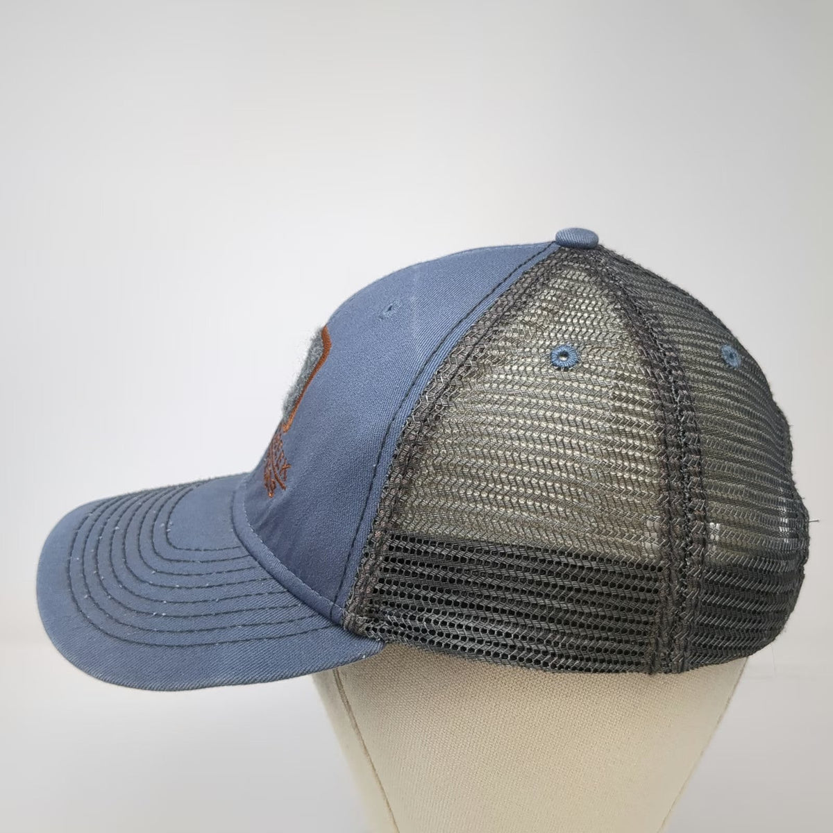 Ouray Trucker Hat Blue One Size Silver Creek Outfitters Bird Patch Snapback Mesh