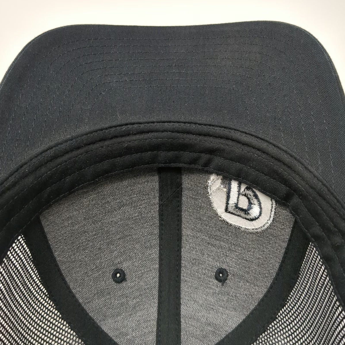 Richardson Trucker Hat Black L Power-Pole Tonal P Logo Mesh Snapback Baseball