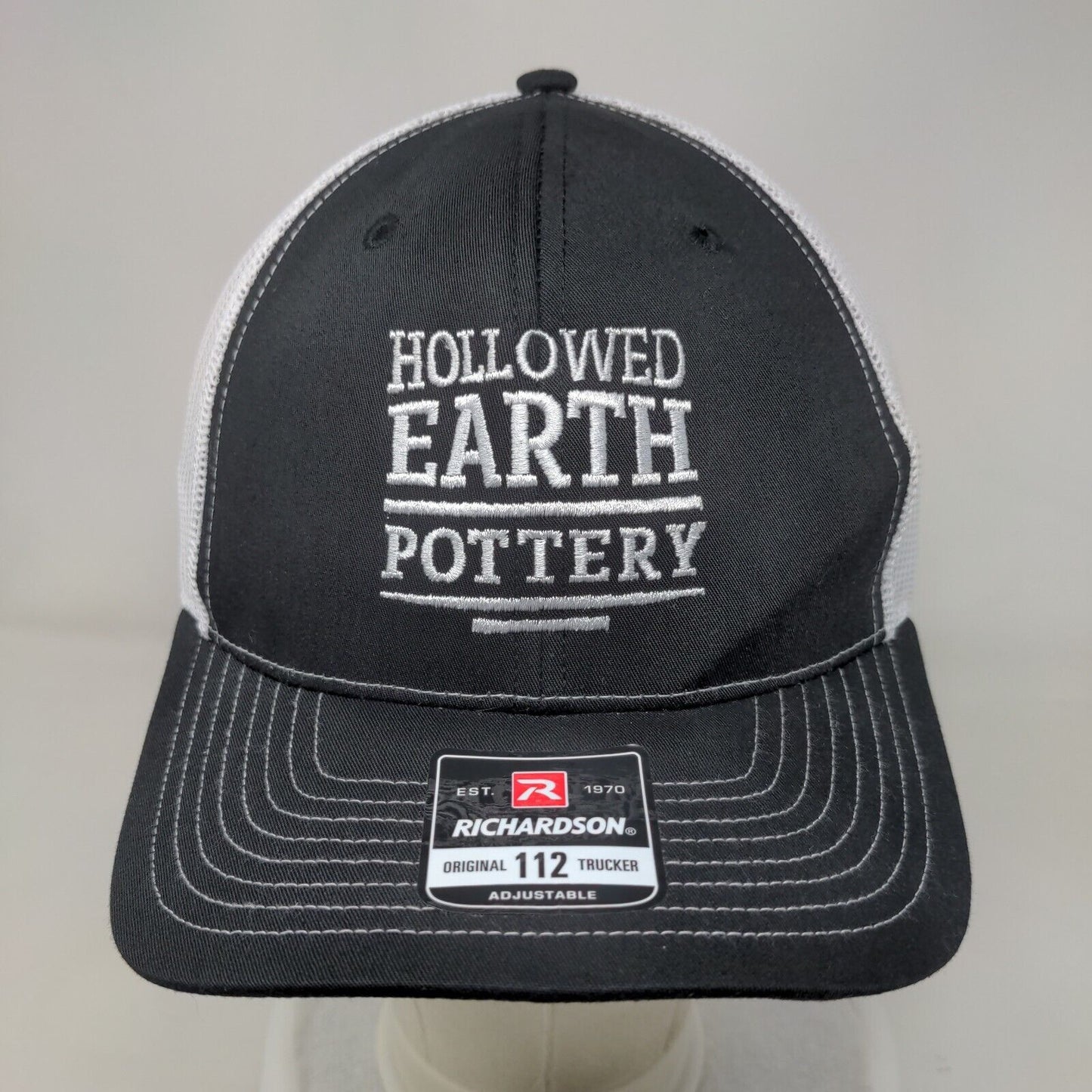 Hollowed Earth Pottery Snapback Mesh Back Trucker Hat Black Adjustable