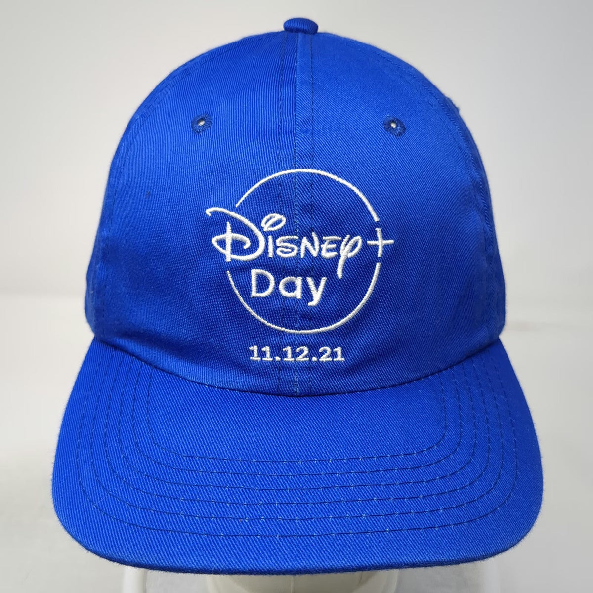 Disney Baseball Cap Blue One Size Disney+ Day 11.12.21 Strapback Logo Hat