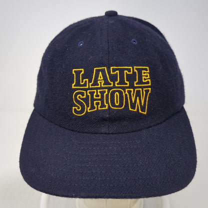 Ebbets Field Flannels Baseball Cap Blue One Size Late Show Wool Hat Vintage 90's
