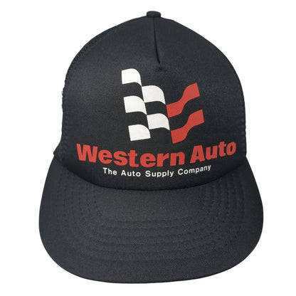Western Auto The Auto Supply Company Trucker Hat Black OS Adjustable Mesh Back