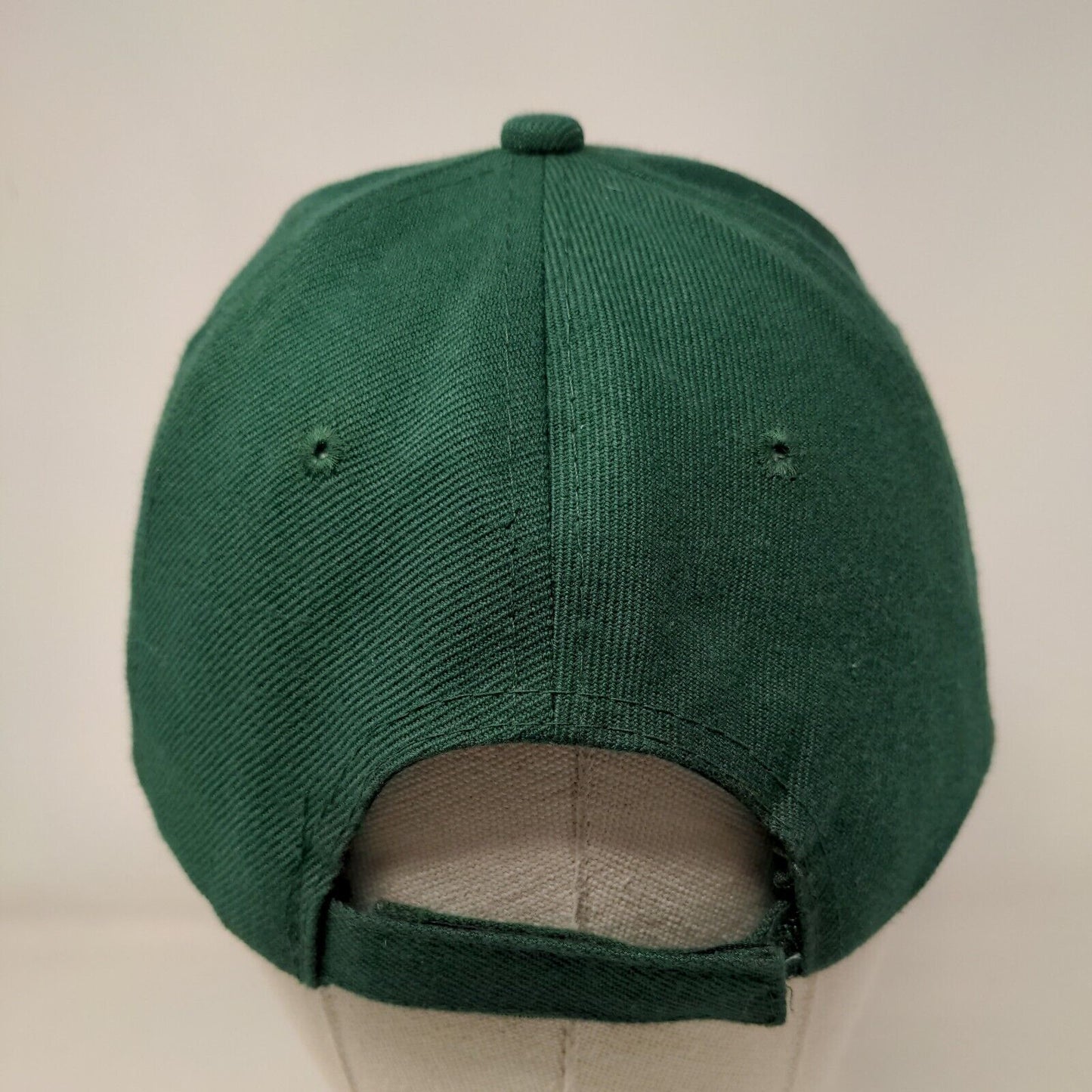 Unbranded Strapback Hat Green One Size Adjustable 6 Panel Solid Blank