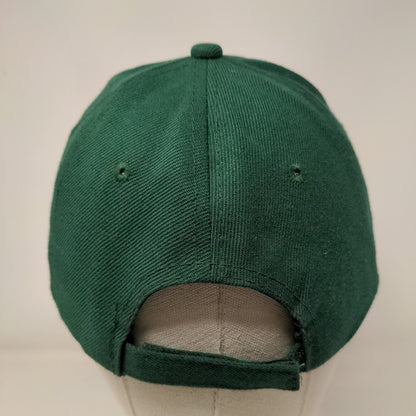 Unbranded Strapback Hat Green One Size Adjustable 6 Panel Solid Blank