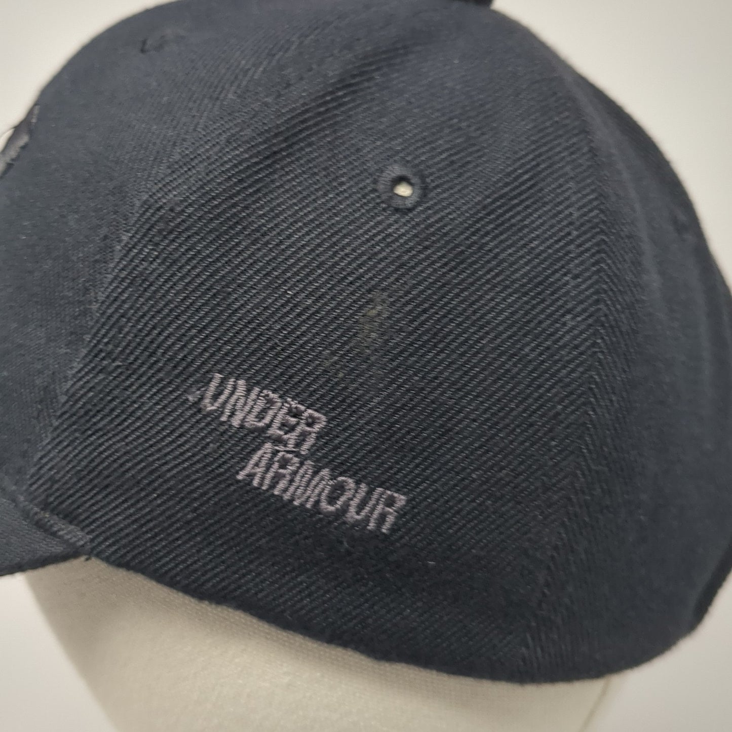 Under Armour Spell Out Strapback Hat Black One Size Embroidered Logo
