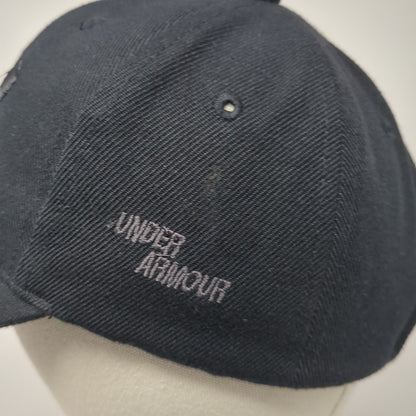 Under Armour Spell Out Strapback Hat Black One Size Embroidered Logo
