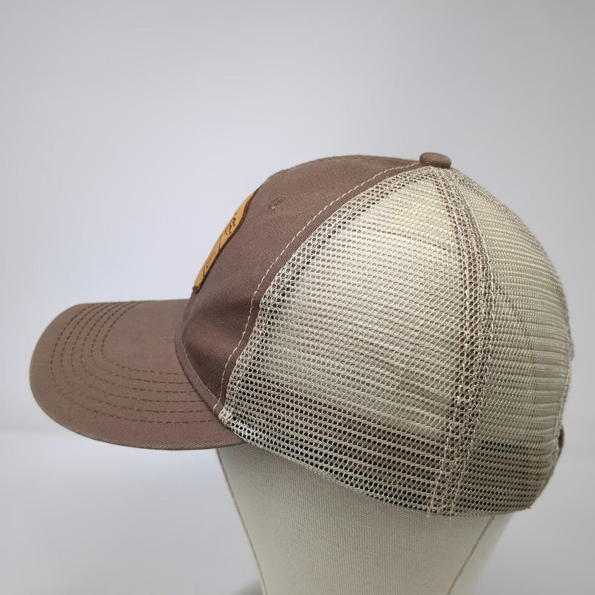 Sportsman Baseball Cap Brown One Size Block Island Rhode Island Hat Mesh Patch