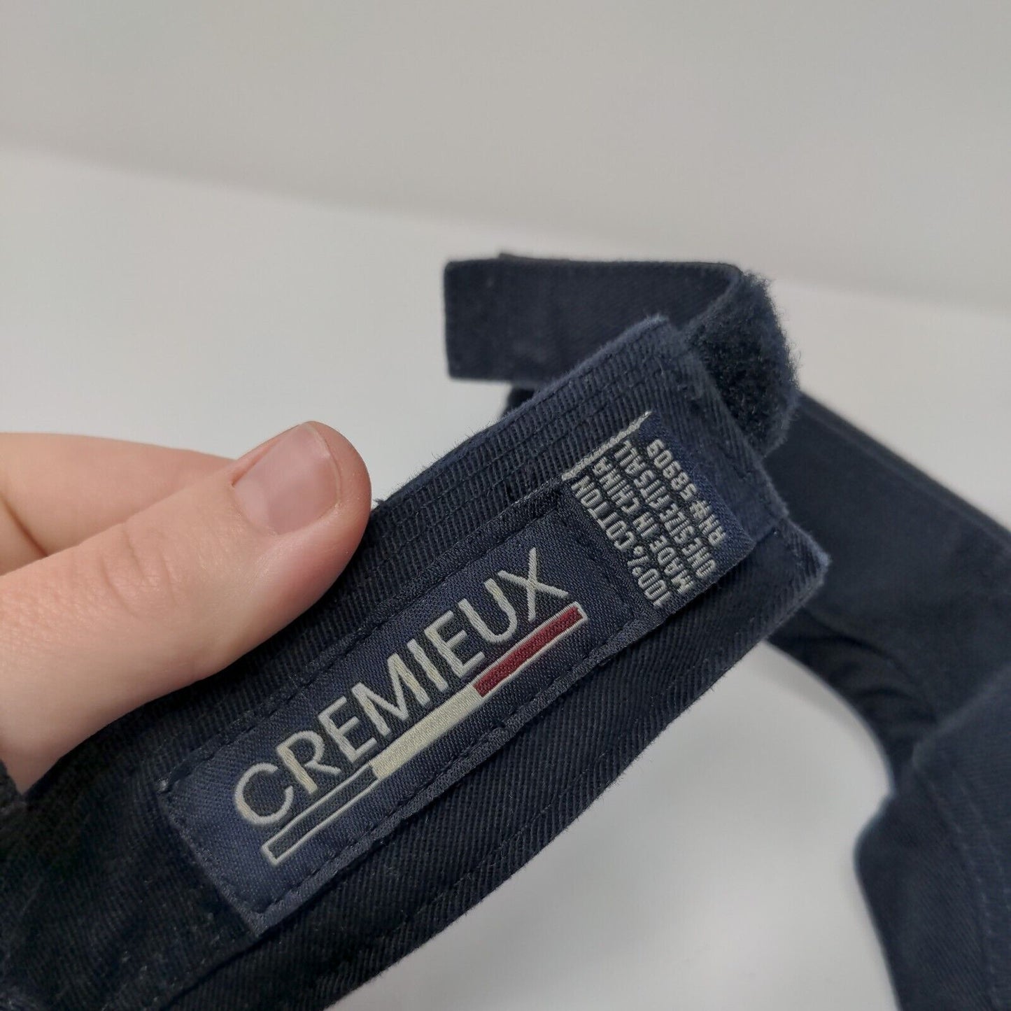 Cremieux Strapback Sunvisor Cap Blue OSFA Adjustable Embroidered Cotton