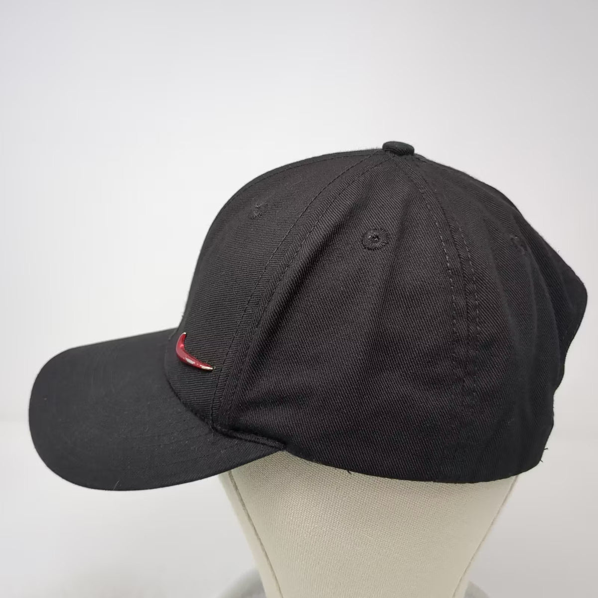 Nike Baseball Cap Black Green Undervisor Slideback Adjustable Hat Logo Vintage