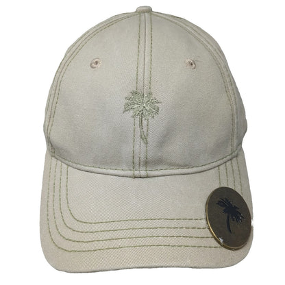 Baseball Cap Beige One Size Palm Tree Bottle Opener Strapback Beach Cotton Hat