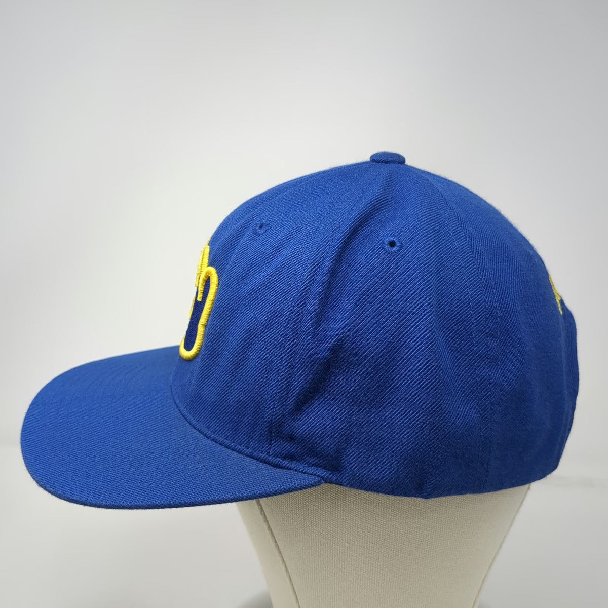Yupoong Snapback Blue Hat One Size Unofish Logo Green Underbrim Acrylic Wool