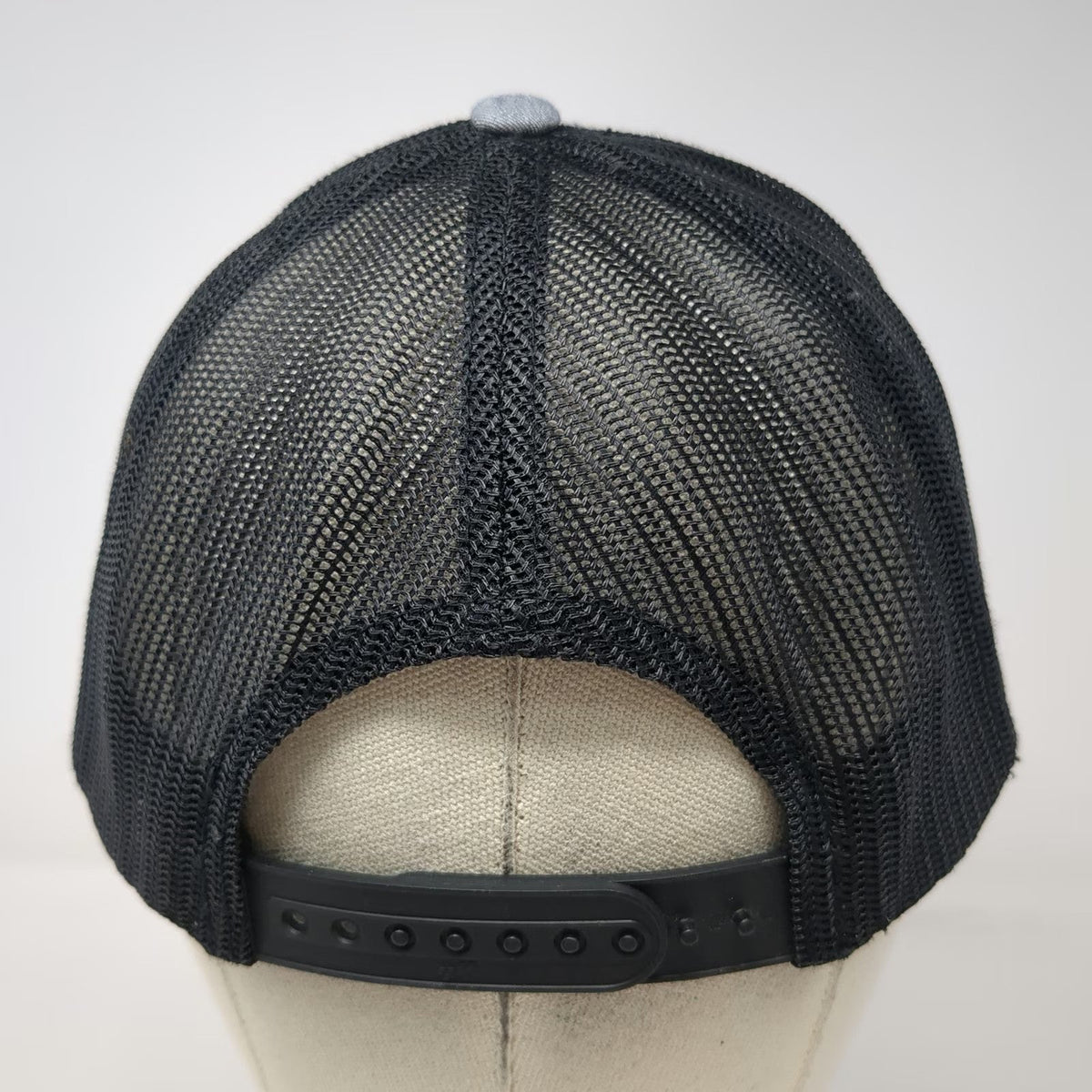 Yupoong Trucker Hat Gray Black One Size Buck Not Comply Mesh Snapback