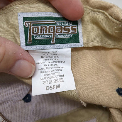 Tongass Trading Company Snapback Beige Blue One Size Bear Alaska Two-Tone Hat