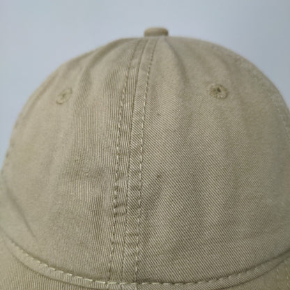 Unbranded Slideback Hat Tan One Size Adjustable Vented Holes 6 Panel Blank