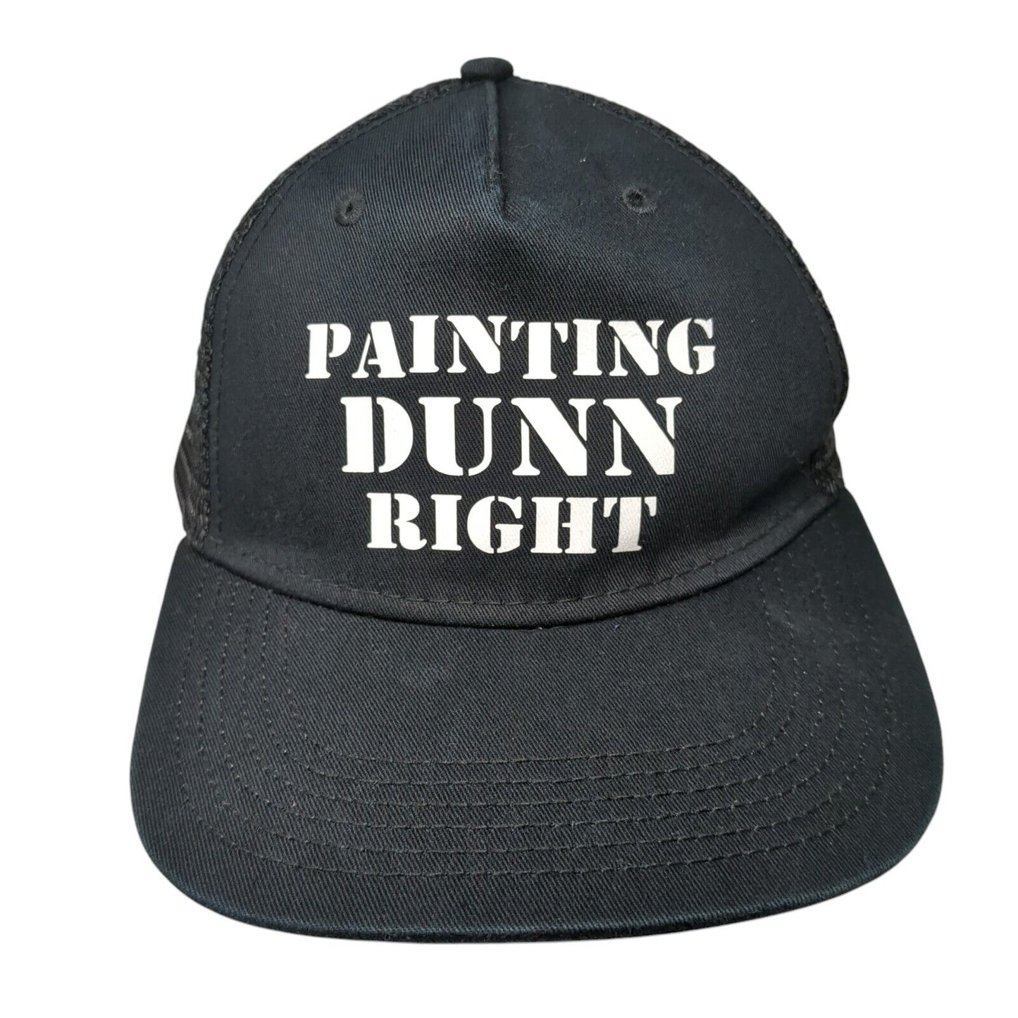 Painting Dunn Right Snapback Trucker Hat Black OS Adjustable Mesh Back BIG X