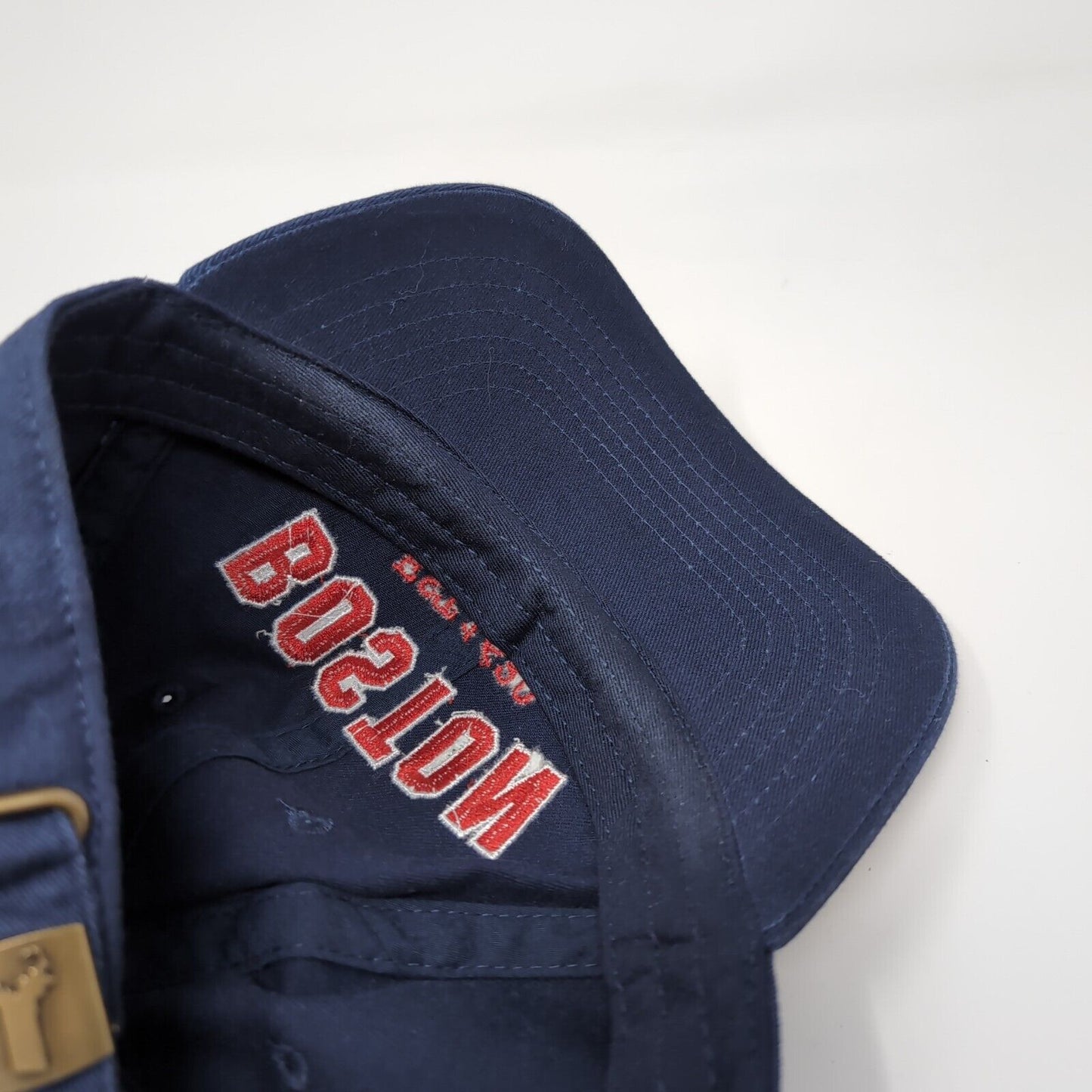 Boston Est. 1630 Slideback Hat Blue One Size Adjustable Embroidered Bay State