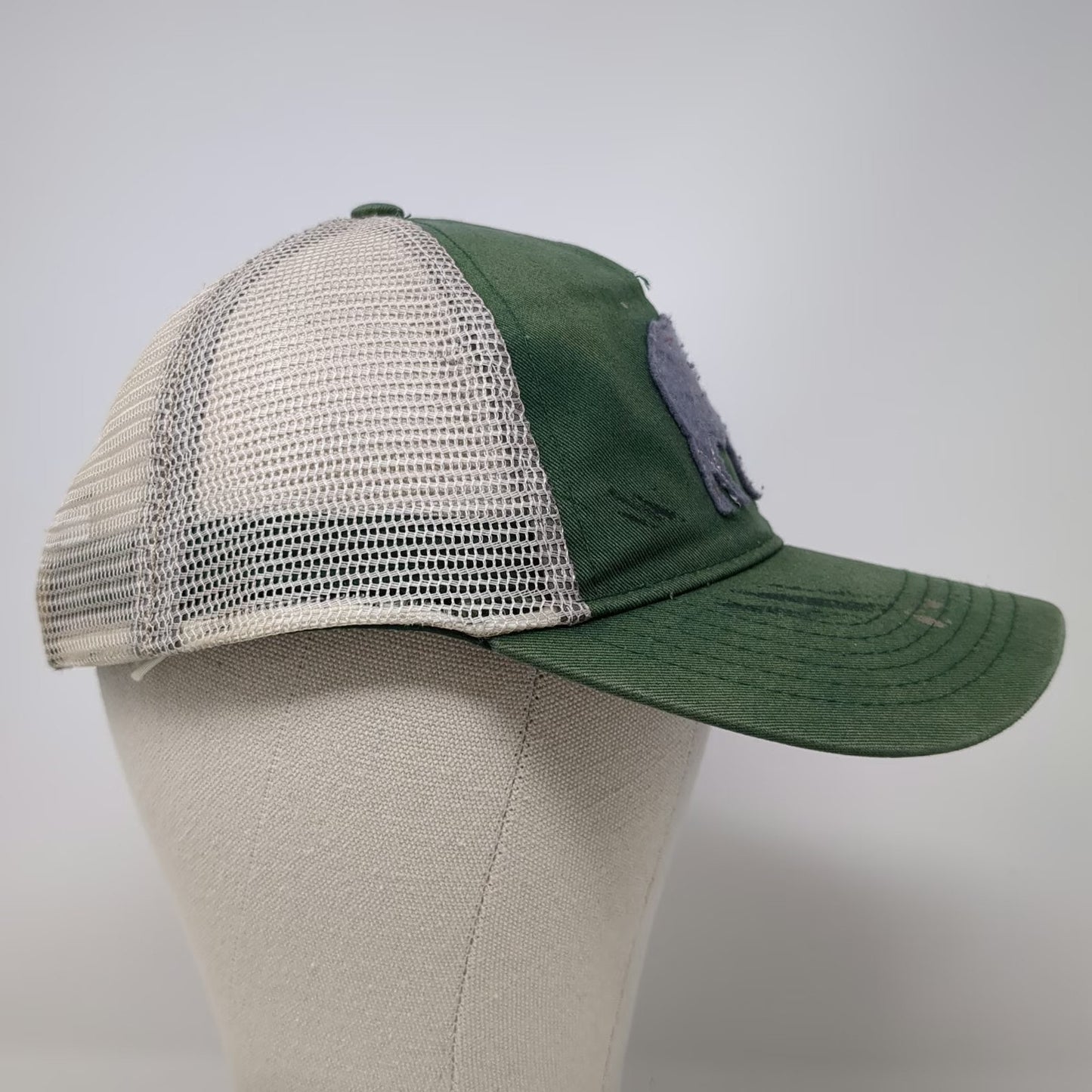 Mountain Khakis Trucker Hat Green One Size Bison Patch Mesh Snapback Wyoming
