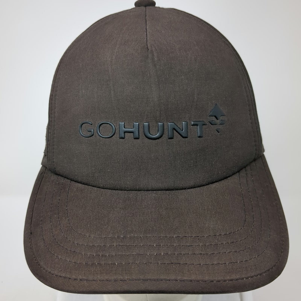 GOHUNT 5 Panel Hat Brown One Size Perforated Slideback Raised Logo Adjustable