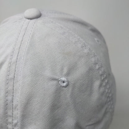 American Flag Patch Strapback Hat Gray One Size Adjustable 6 Panel