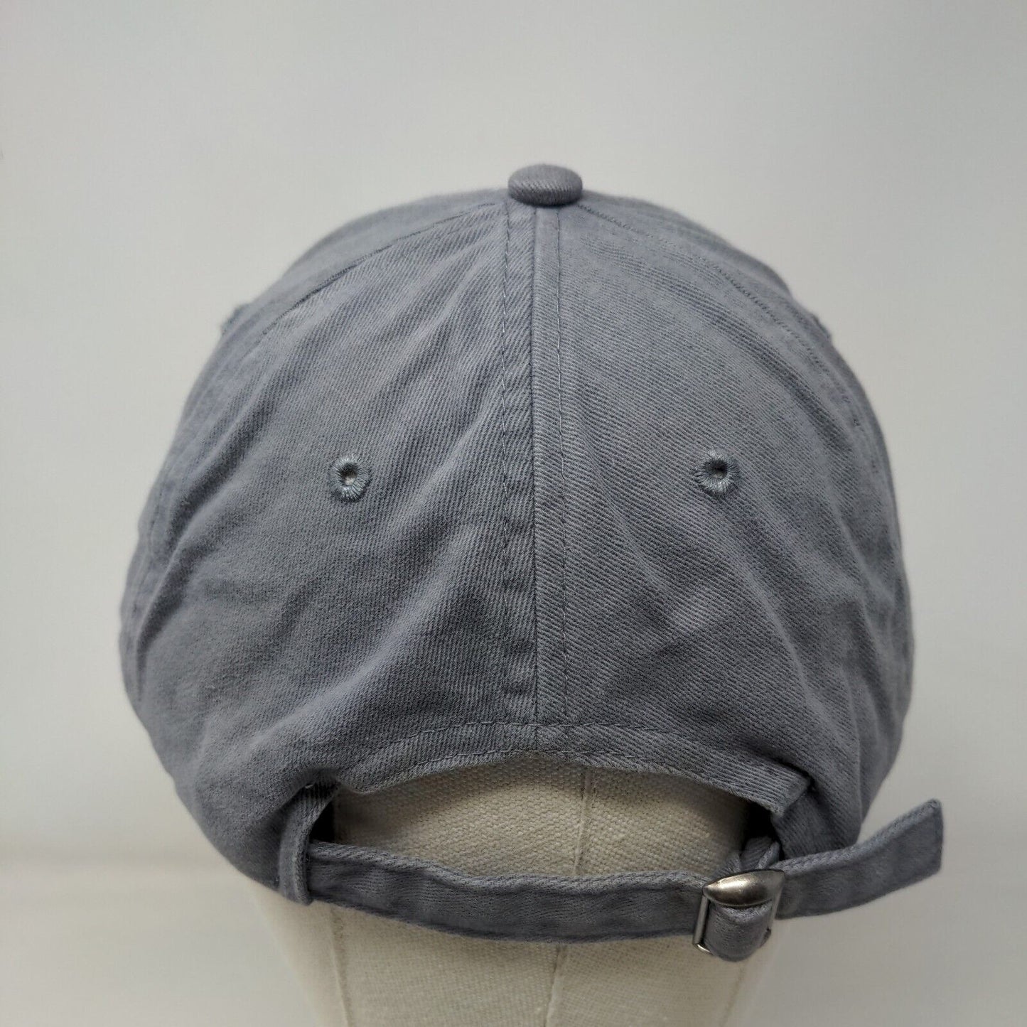 Adulting Slideback Hat Gray OSFM Adjustable Solid 6 Panel Vent Holes