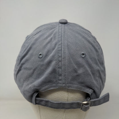 Adulting Slideback Hat Gray OSFM Adjustable Solid 6 Panel Vent Holes