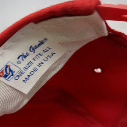 San Francisco 49ers NFL The Game Red Snapback Hat Green Underbrim USA Vintage