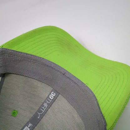 Seattle Seahawks NFL New Era Hat Green M Metallic Logo Curved Brim Stretch Fit