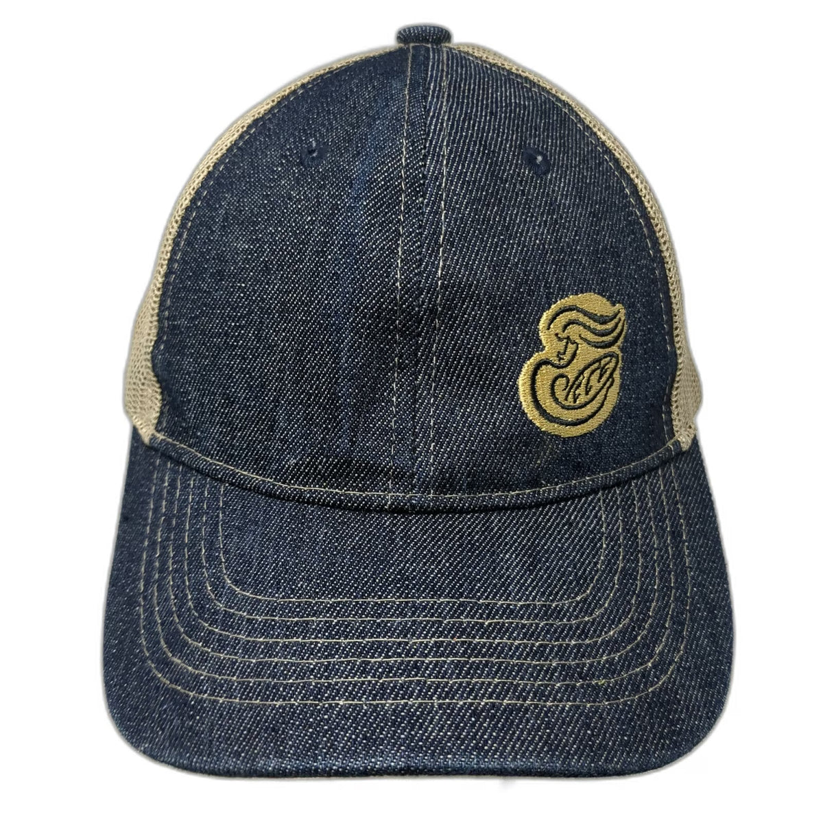 Union Resource Marketing Baseball Cap Blue One Size Mesh Back Denim Logo Hat