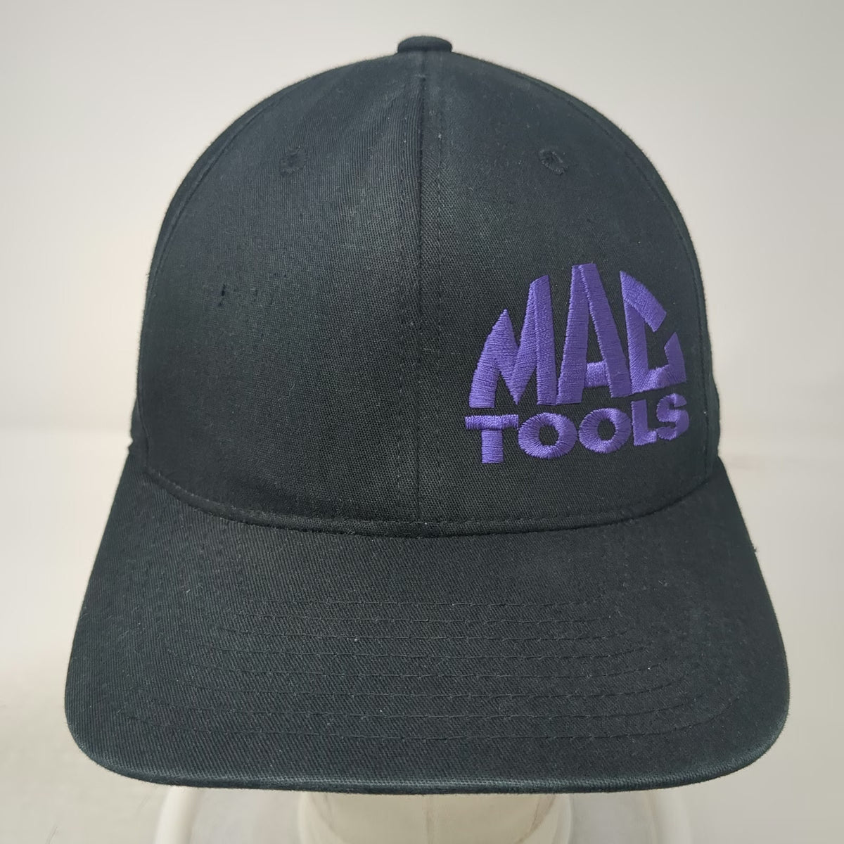 Mac Tools Baseball Cap Black XL Flexfit Hat Purple Embroidered Logo Mechanic