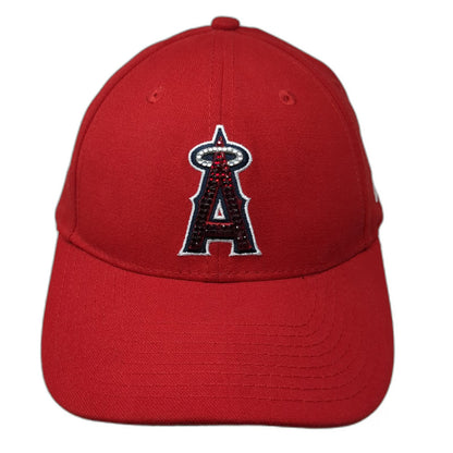 New Era MLB Los Angeles Angels Baseball Cap Red One Size Rhinestone Strapback