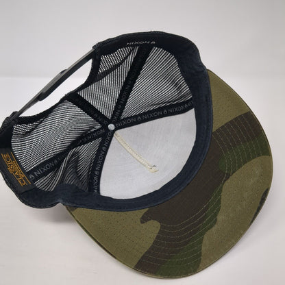 Nixon Patch Snapback Trucker Hat Camouflage One Size Mesh Back Yupoong