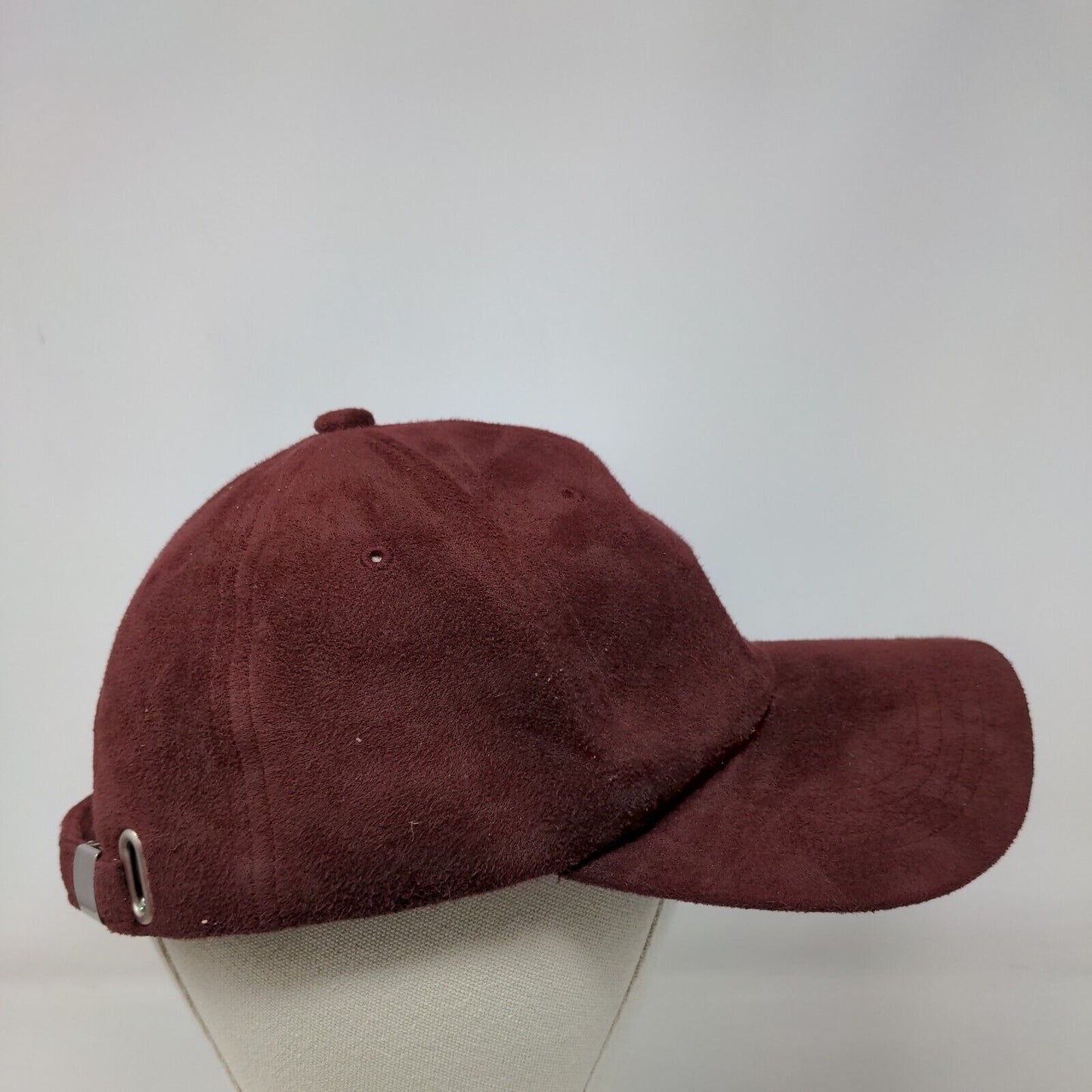 Unbranded Slideback Hat Red One Size Adjustable Vented Holes 6 Panel Blank