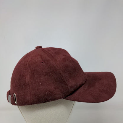 Unbranded Slideback Hat Red One Size Adjustable Vented Holes 6 Panel Blank