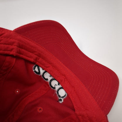 ecco World Class Slideback Baseball Cap Red OS Adjustable Embroidered Fersten