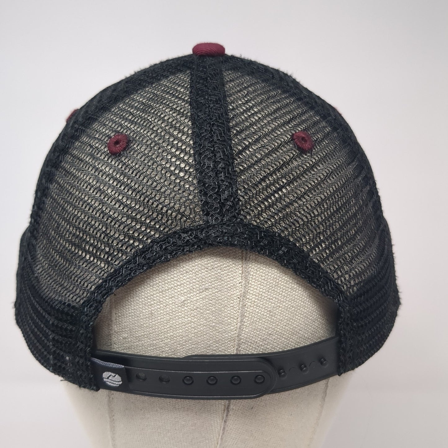 AK Starfish Co. Patch Snapback Trucker Hat Red One Size Mesh Back Ouray