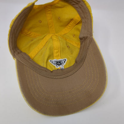 Bee Kind Slideback Hat Yellow OSFM Adjustable Embroidered 6 Panel