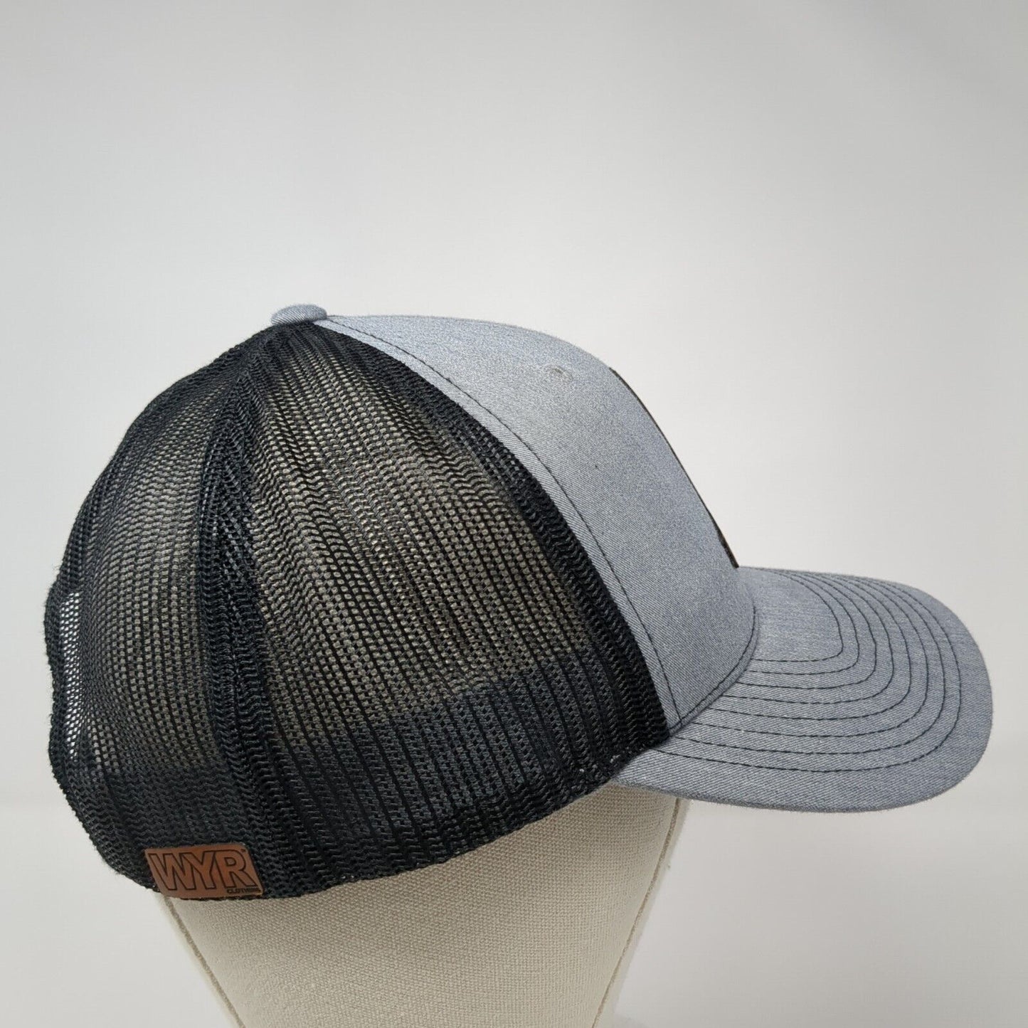 Idaho Roots Snapback Trucker Hat Gray One Size Mesh Back Adjustable