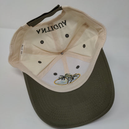 Antigua Palm Trees Strapback Hat Cream OSFA Adjustable Embroidered