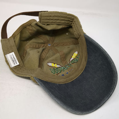 Brown Gray Baseball Cap One Size Camp Yawgoog Rockville RI Oars Slideback Hat