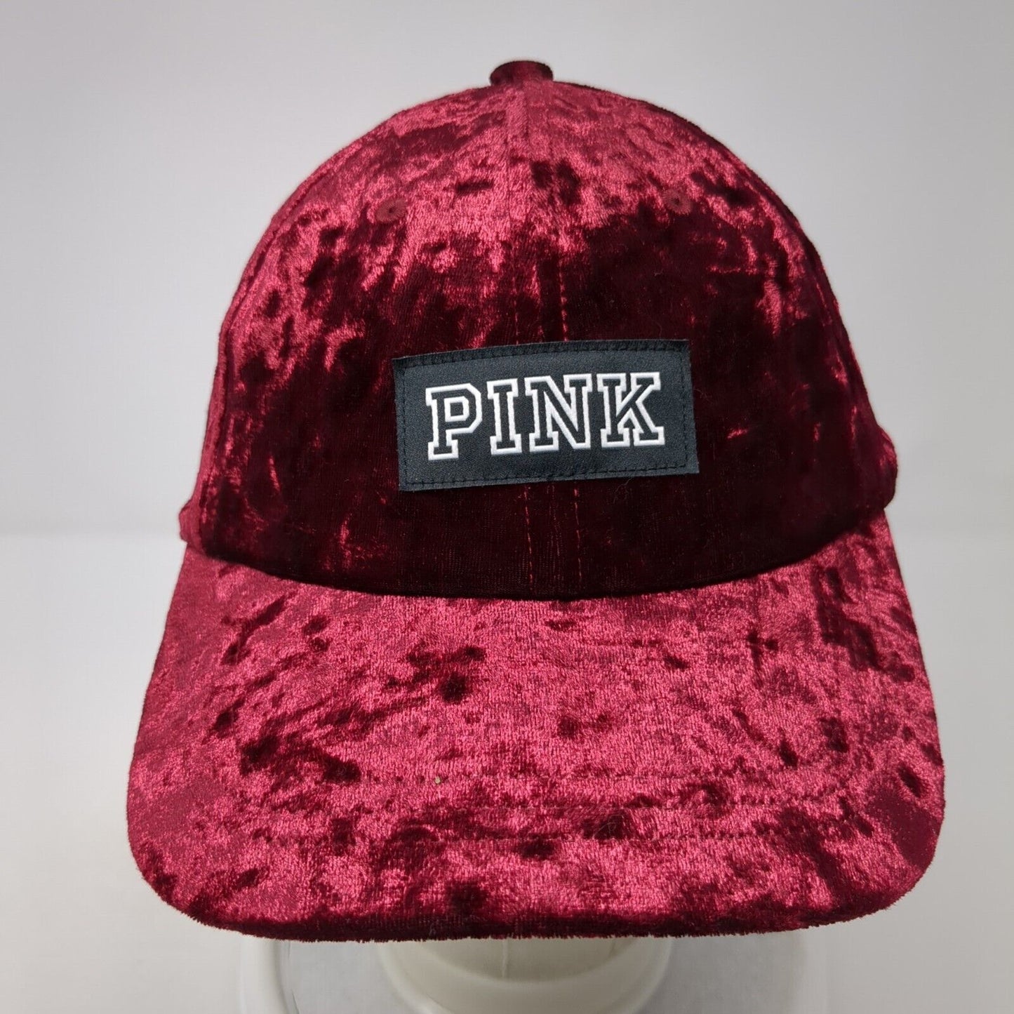 PINK Victoria's Secret Slideback Velvet Hat Red One Size Adjustable