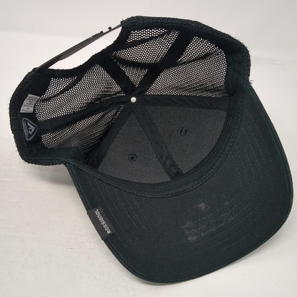 Rossignol Trucker Hat Black One Size Mesh Back Snapback Rubber Logo Patch