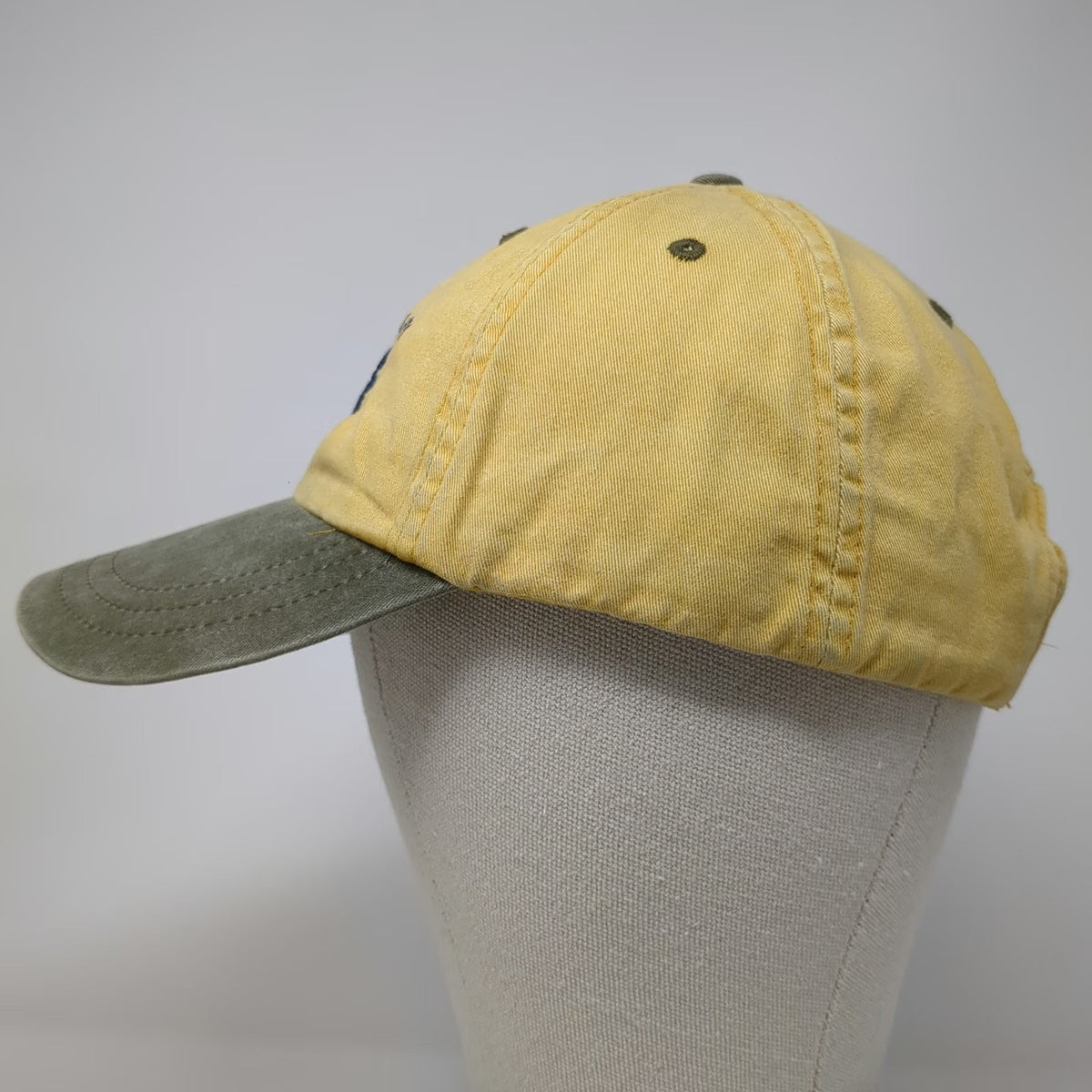 Yacht Club Puerto Vallarta Fish Skeleton Hat Yellow Gray Baseball Cap One Size