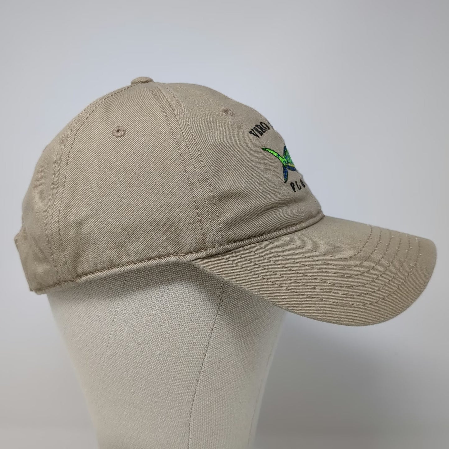 camp david Baseball Cap Beige One Size Vero Beach Florida Mahi Fish Cotton hat