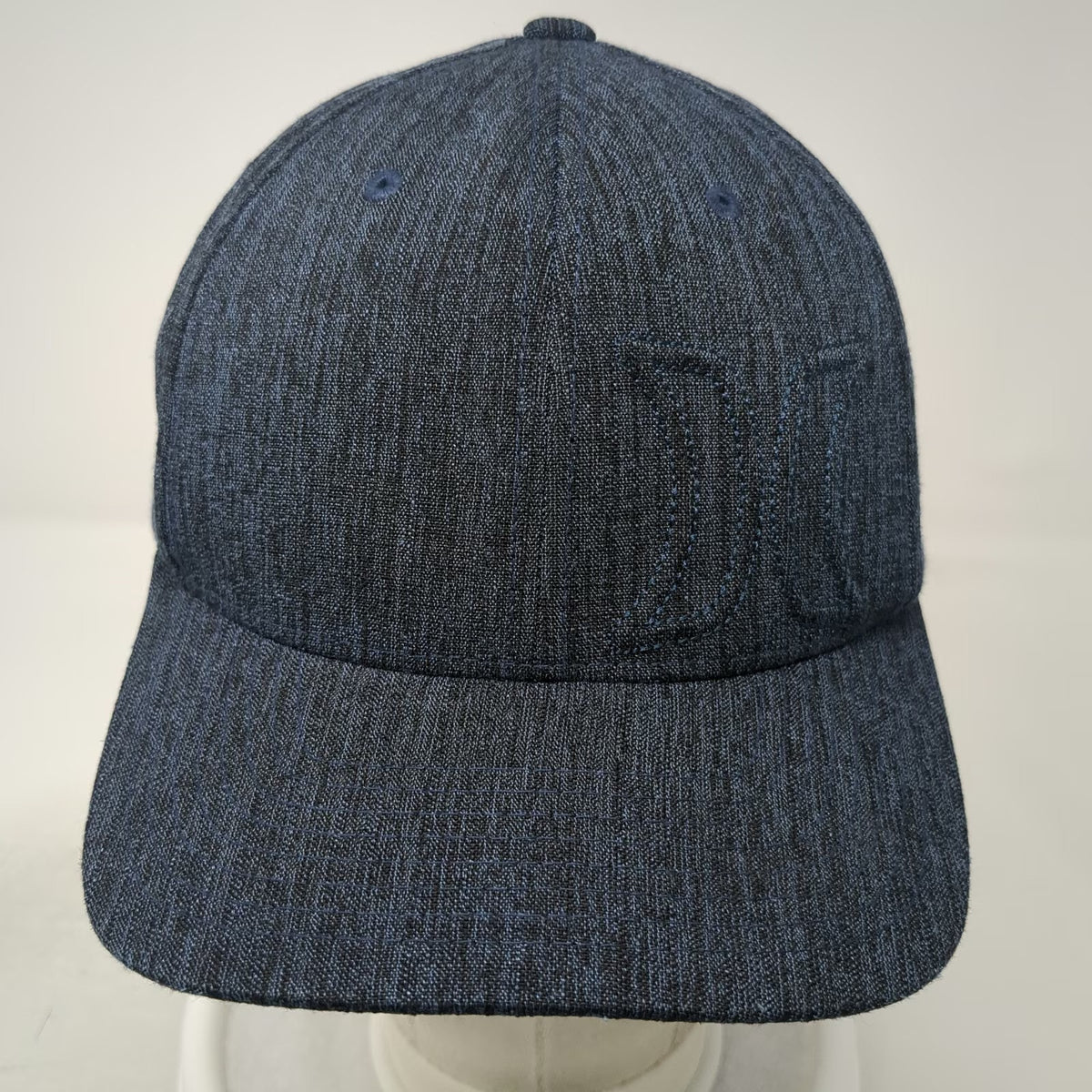 Hurley Baseball Cap Blue XL Flexfit Marled Heather Fabric Embroidered Hat