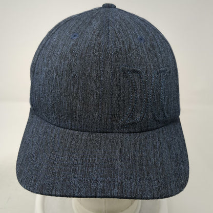 Hurley Baseball Cap Blue XL Flexfit Marled Heather Fabric Embroidered Hat