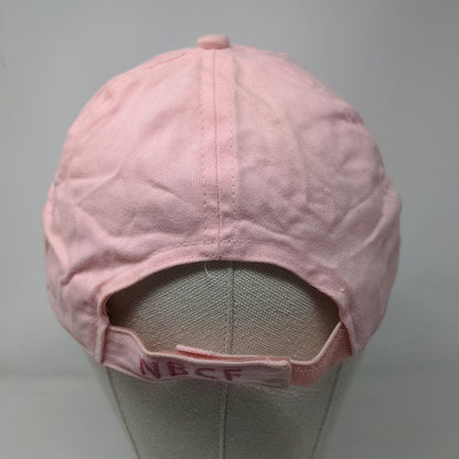 Breast Cancer Awareness Pink Ribbon NBCF Strapback Hat Pink OSFM Embroidered