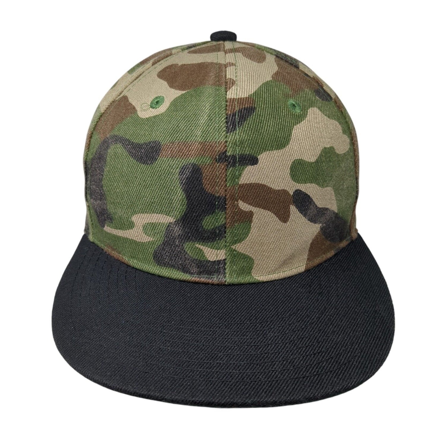 Crown Snapback Hat Camouflage One Size Adjustable Blank Vent Holes