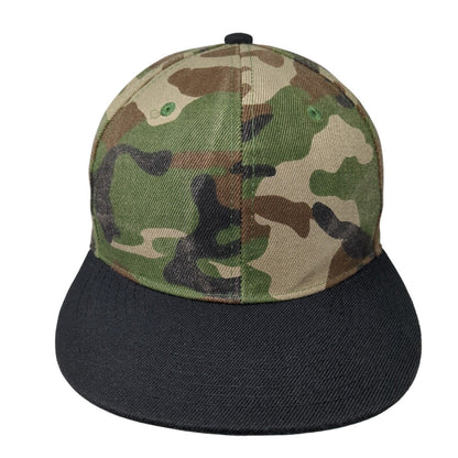 Crown Snapback Hat Camouflage One Size Adjustable Blank Vent Holes