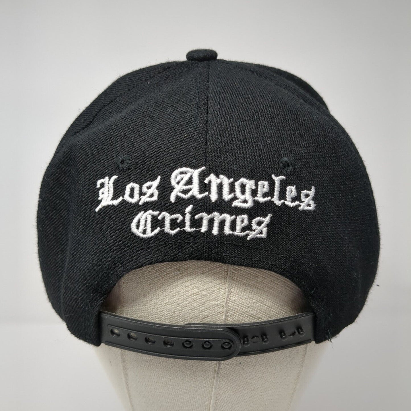 LA Los Angeles Crimes Snapback Hat Black OS Adjustable Embroidered 6 Panel